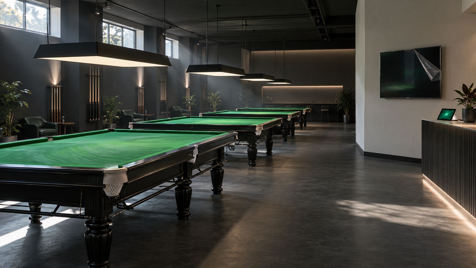Receipt and document setup for a snooker centre, templates configured per branch